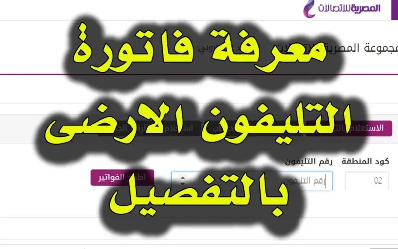 فاتورة التليفون الأرضي