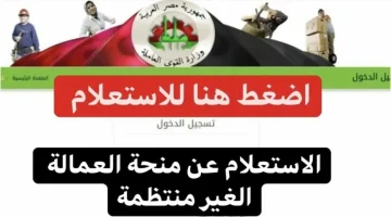 التسجيل في منحة العمالة الغير منتظمة