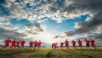 Al Ahly football team players in training session