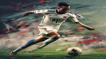 Egyptian football player Hitham Hassan in action during a match