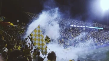 Egyptian football stadium with fans cheering