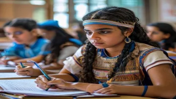 Egyptian students taking exams